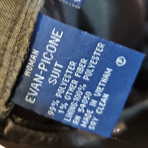 24W Olive Pant Suit Evan Picone - Picture 9 of 9